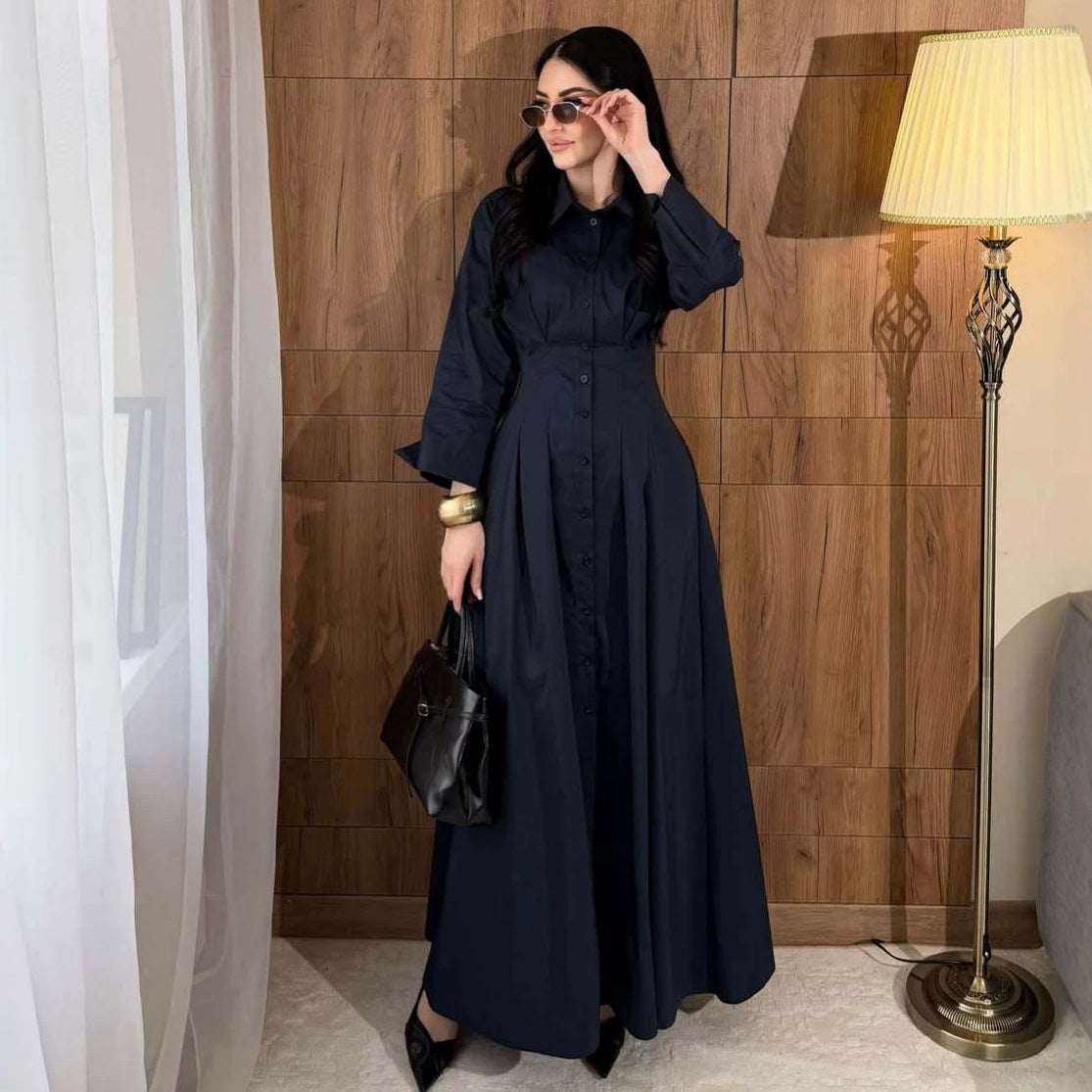 Gerades Kleid mit Langarm