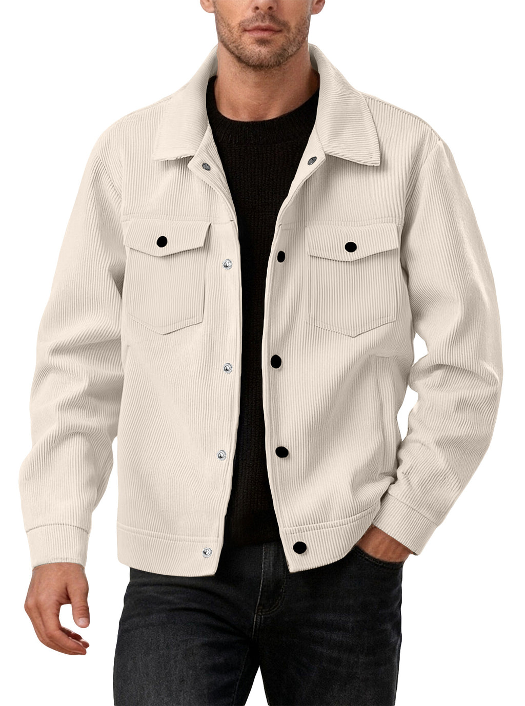 Sportliche Freizeitjacke mit Revers für Herren