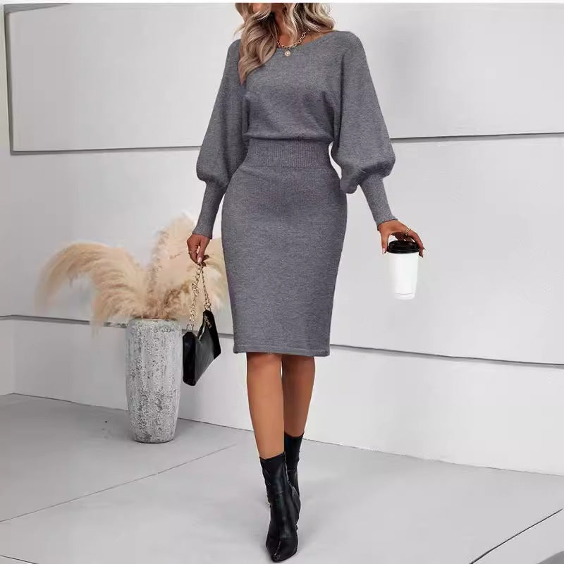 Elegantes Hüftkleid mit langen Ärmeln | LuxeStyle
