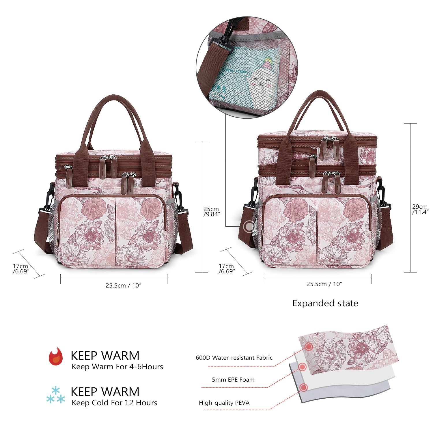 Multifunktionale Kühltasche mit Print