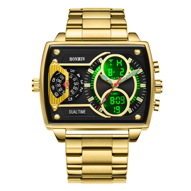 Sportliche Herrenuhr mit zwei Zeitzonen