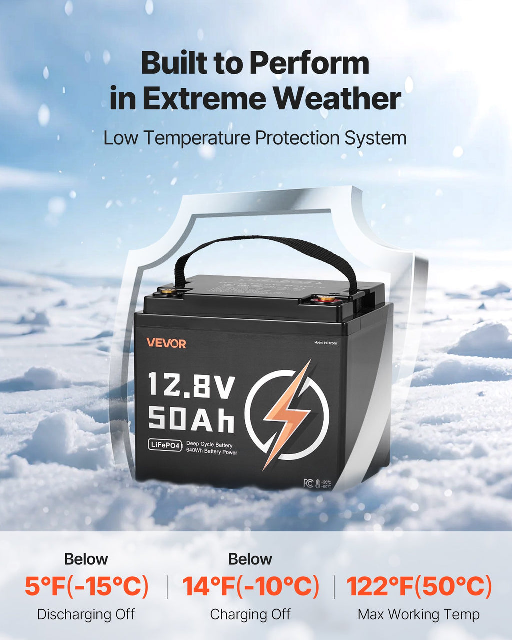 12V 50Ah LiFePO4 Deep Cycle Batterie für RV