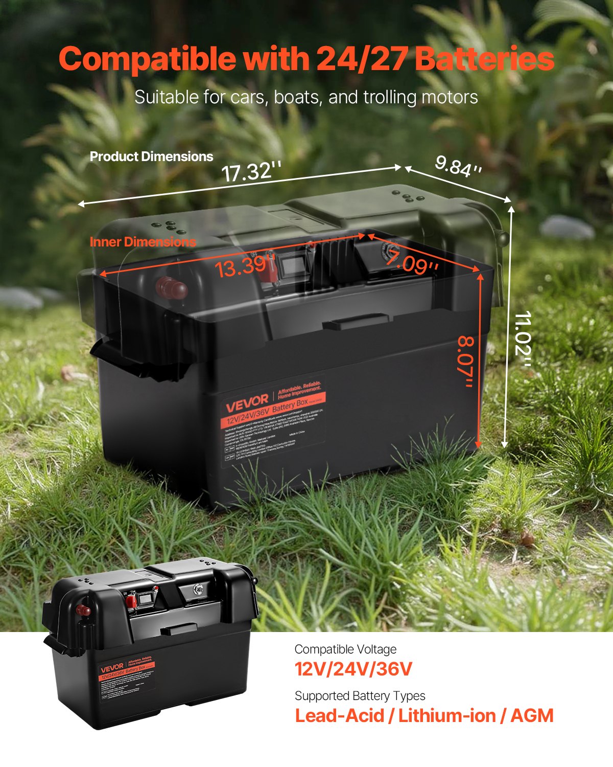 Smarte Batteriebox für Trolling-Motoren