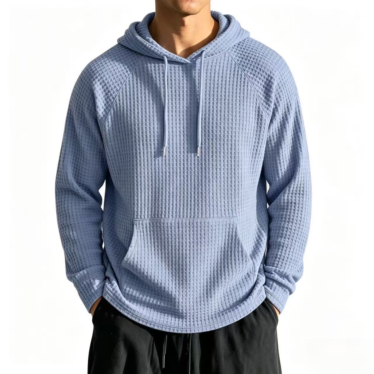 Herren Kapuzenjacke aus Waffelstrick