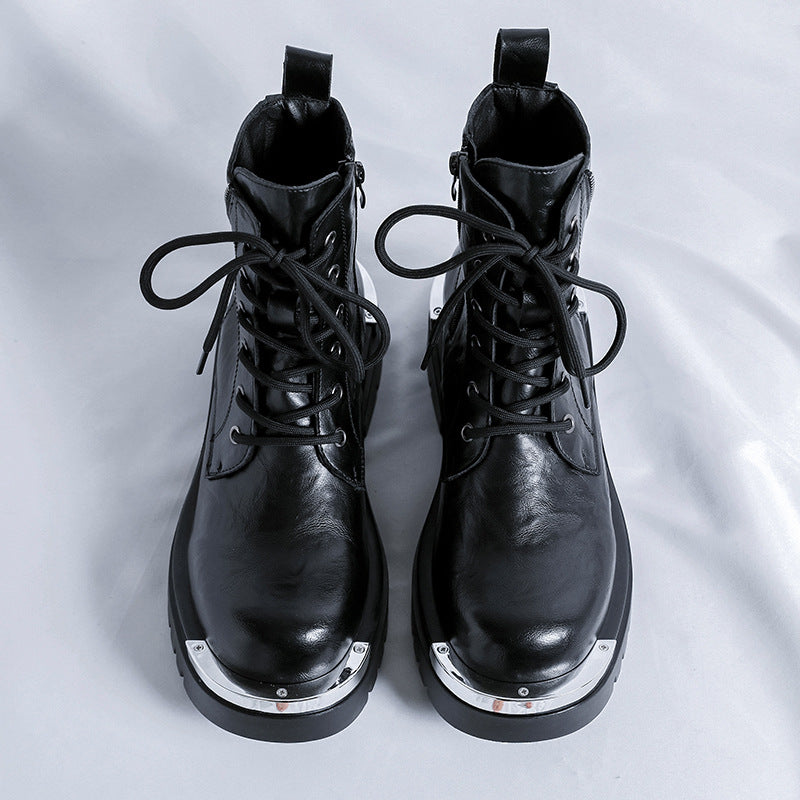 Vintage-Stiefel mit Seitenreißverschluss