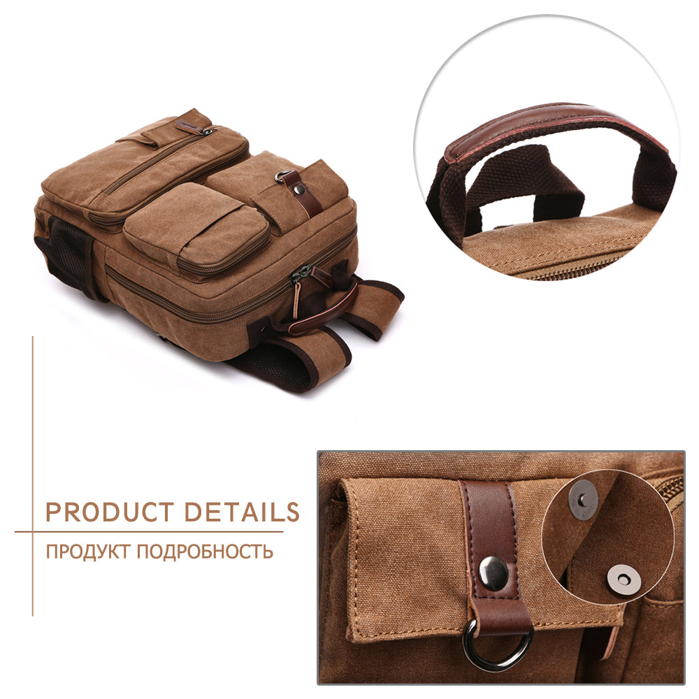 Canvas Rucksack für Laptop 15 Zoll – Bild 4 | LuxeStyle