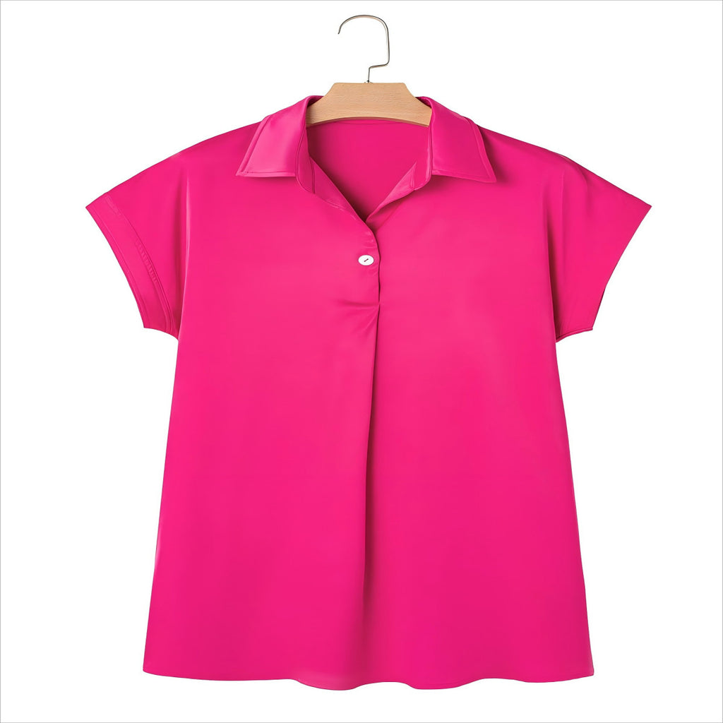 Plissiertes Freizeitkleid mit Revers – Bild 5 | LuxeStyle