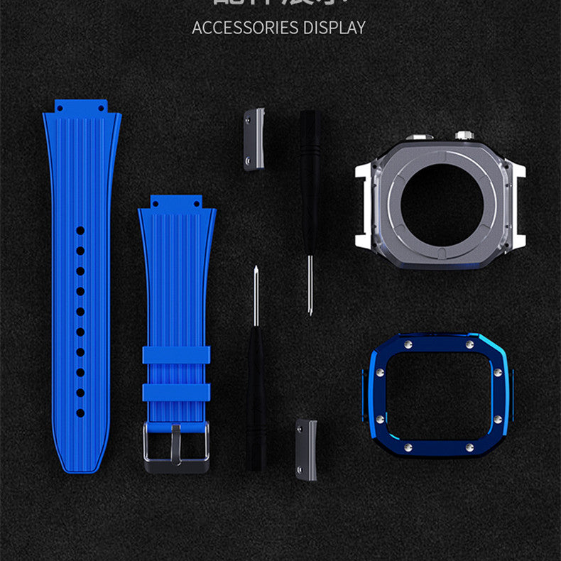 Smartwatch mit Edelstahlgehäuse und Silikonarmband – Bild 7 | LuxeStyle
