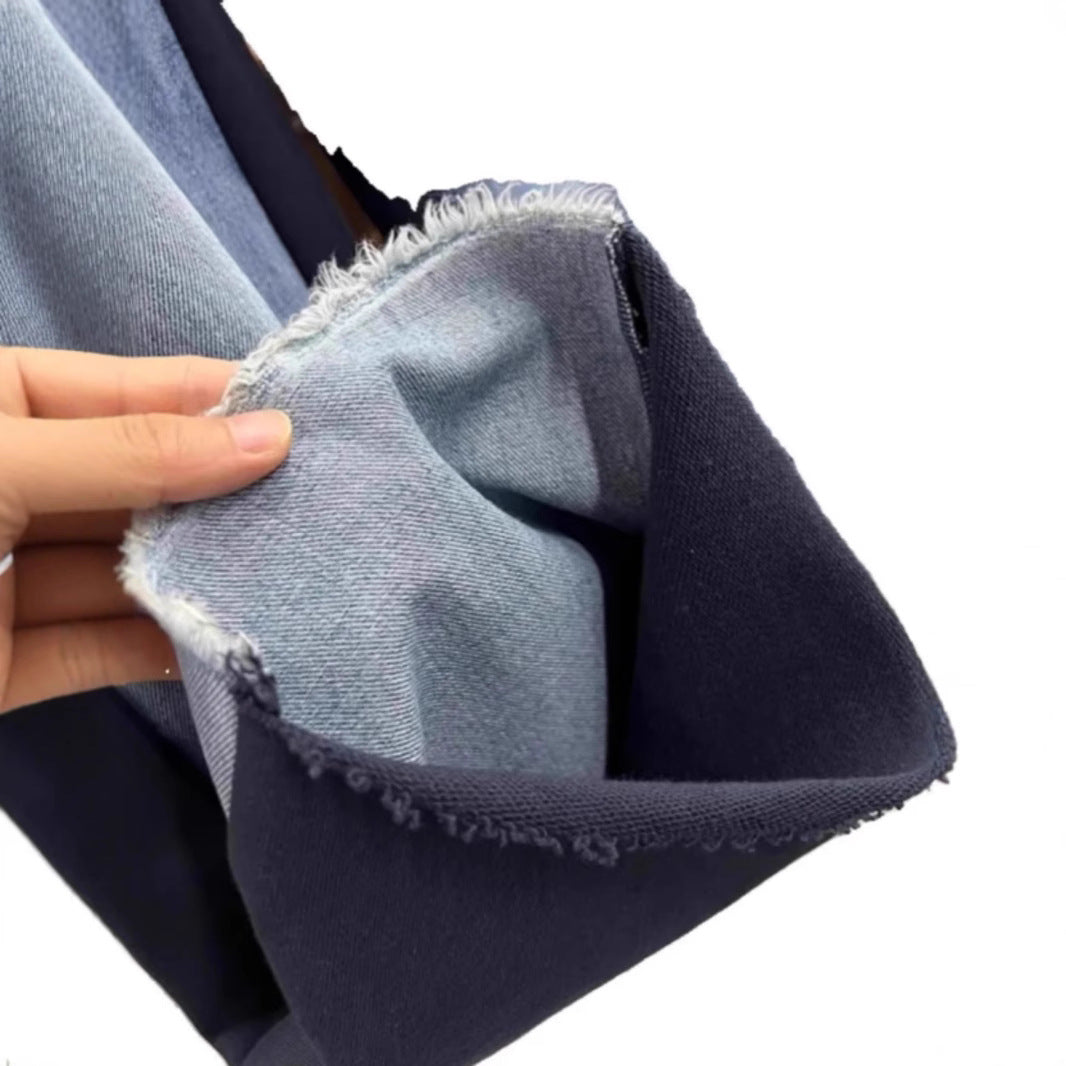 Patchwork-Denim-Hosen