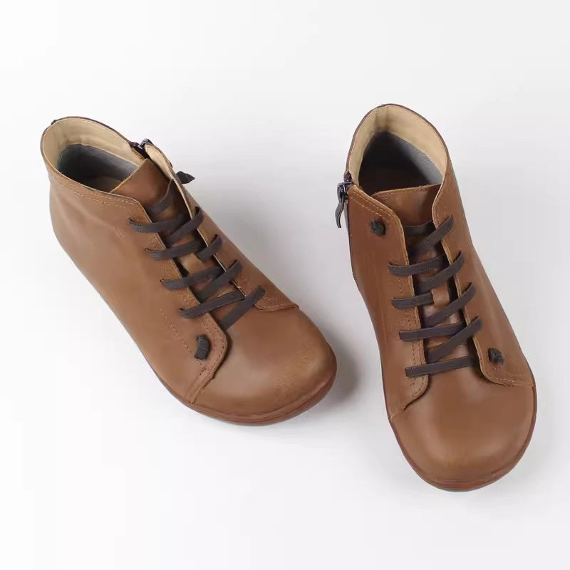 Damenstiefel aus Vollnarbenleder mit weicher Sohle