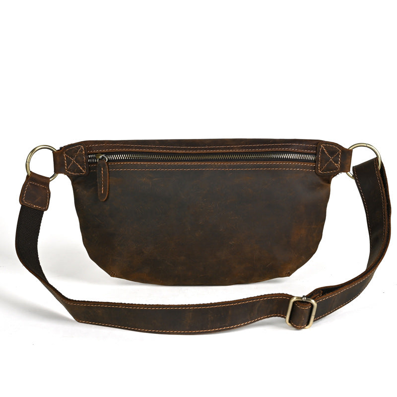Brusttasche aus Vollleder, dunkelbraun – Ansicht 6