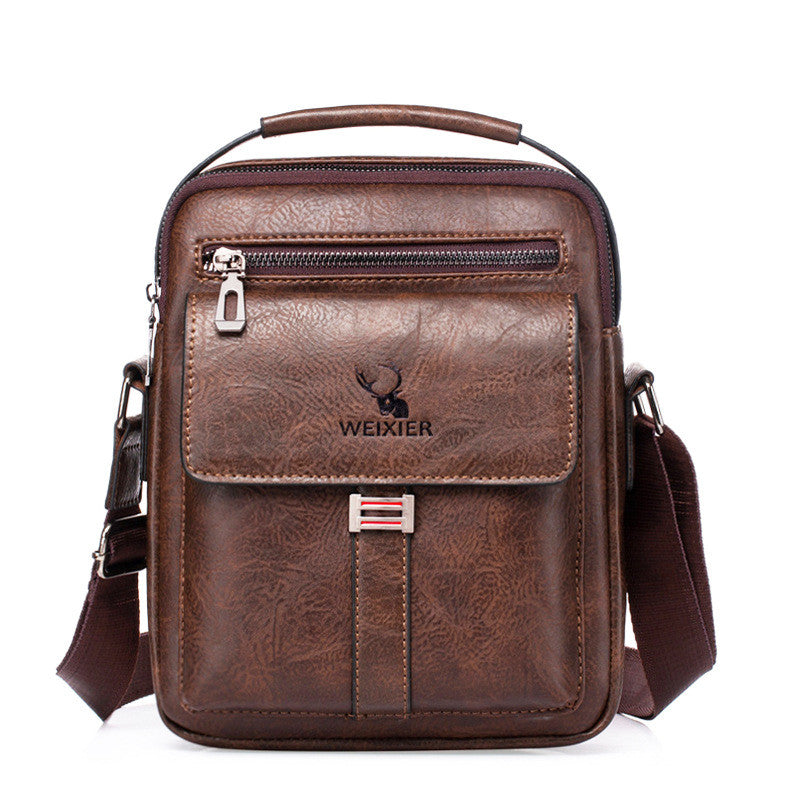 Messenger Tasche aus PU-Leder, schwarz | LuxeStyle