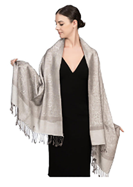 Paisley Jacquard Schal mit Quasten