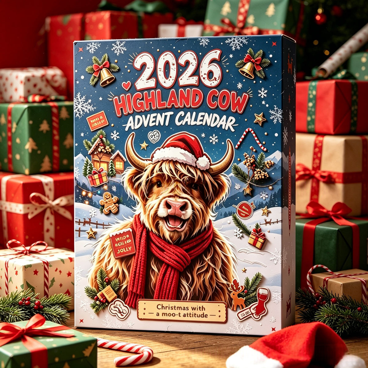 Weihnachtskalender mit Highland Cow PVC – Bild 6 | LuxeStyle