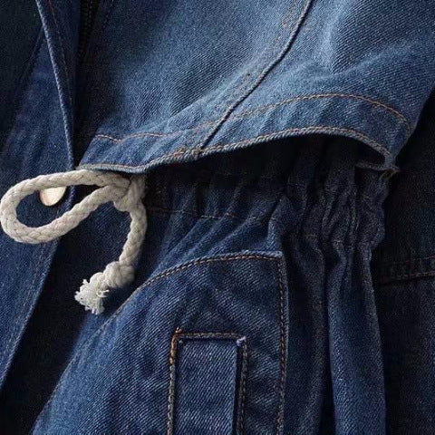 Gefütterte Jeansjacke mit Fleece-Futter