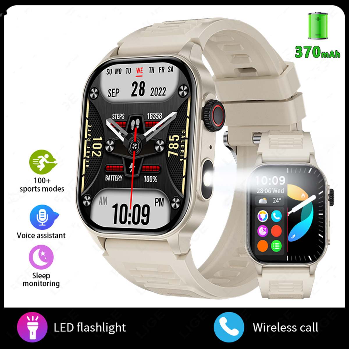 Smartwatch mit Gesundheitsueberwachung