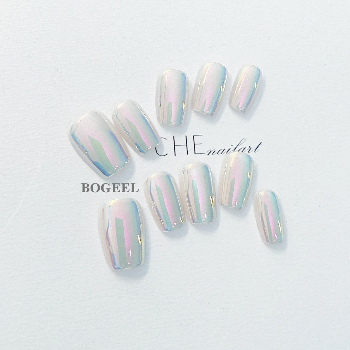 Silber Spiegel-Finish Kunstnägel