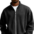 Herren Cord-Strickjacke mit Stehkragen