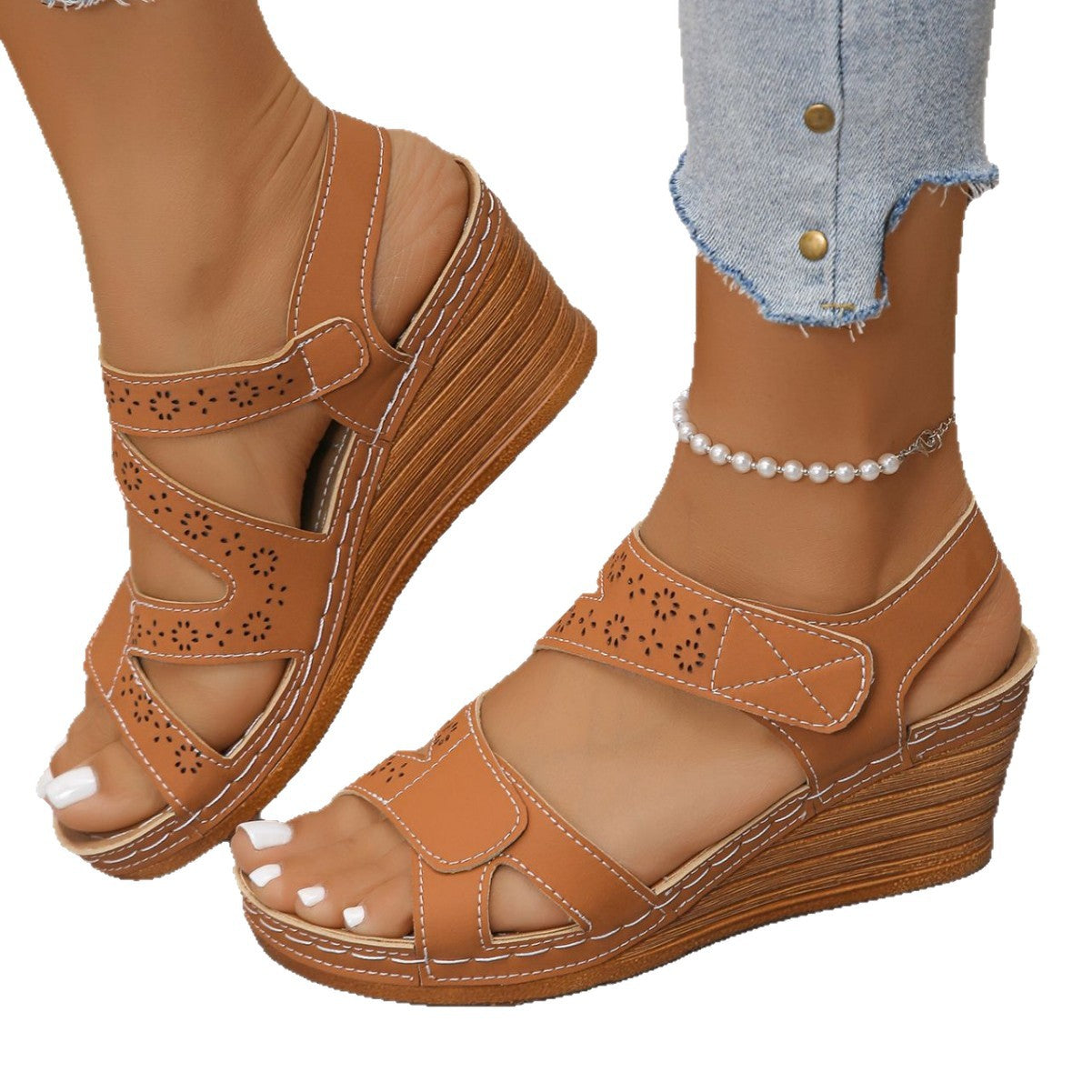 Keile Plateau Sandalen für Damen