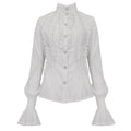 Weisse Bluse mit Falten