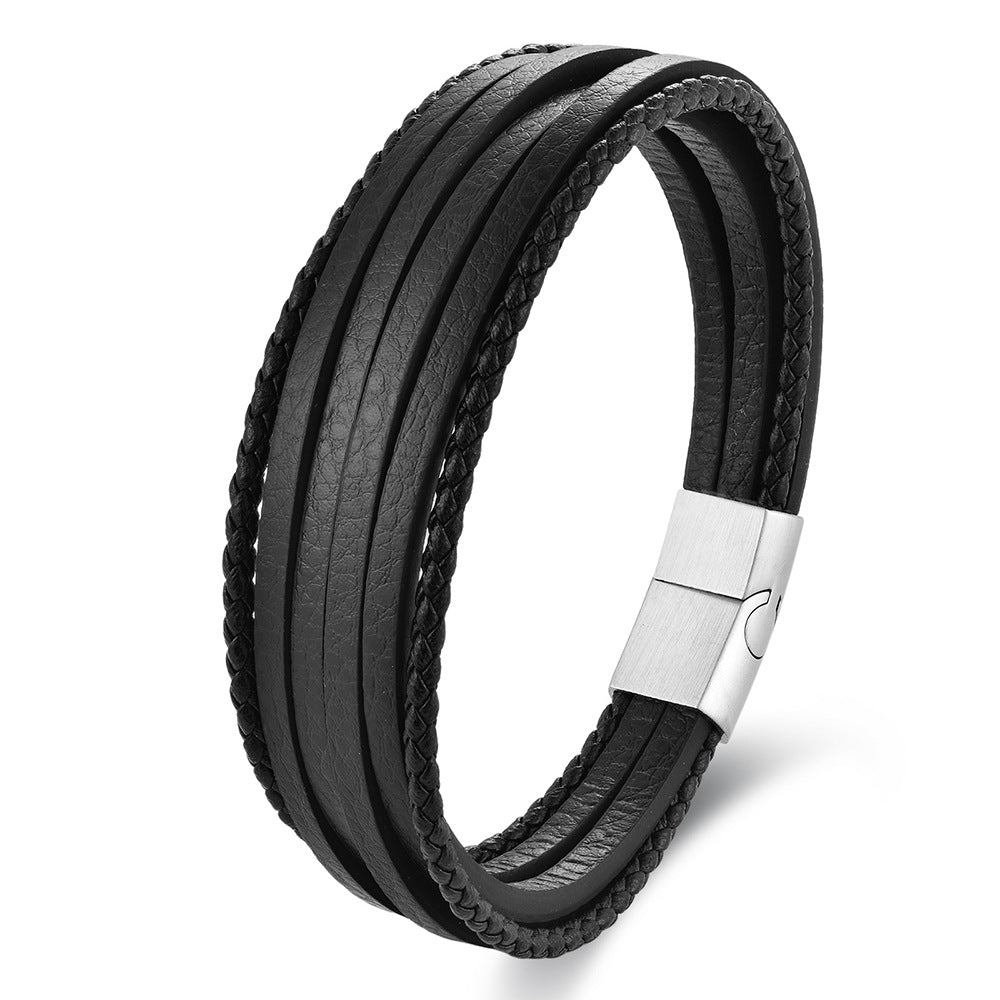 Stahl- und Lederarmband – Bild 1 | LuxeStyle