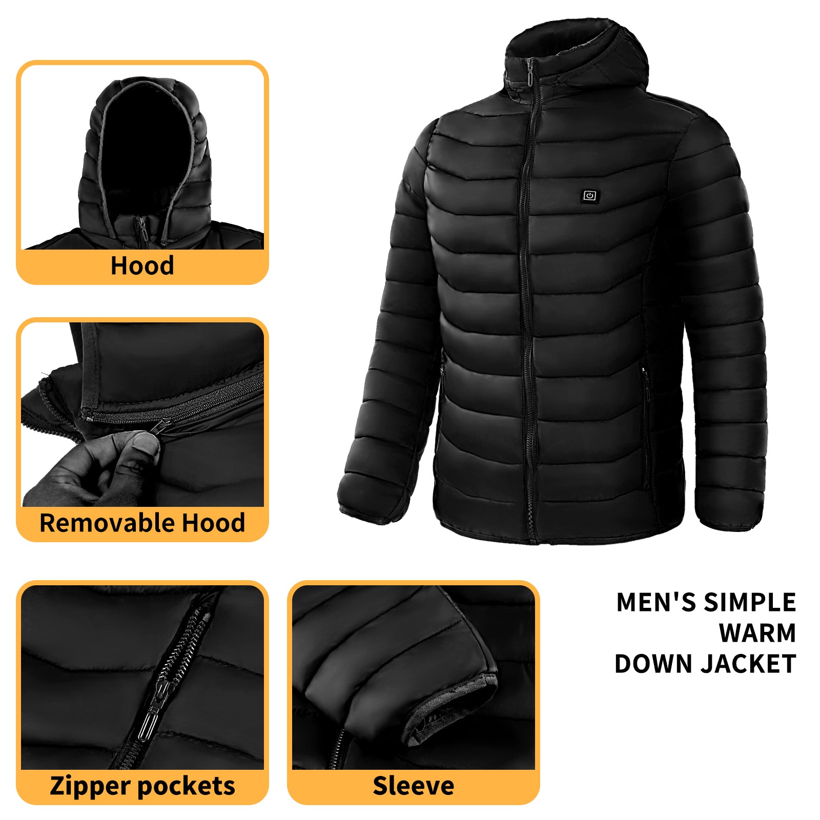 Heizjacke Herren mit 9 Heizzonen – ideal für Skifahren