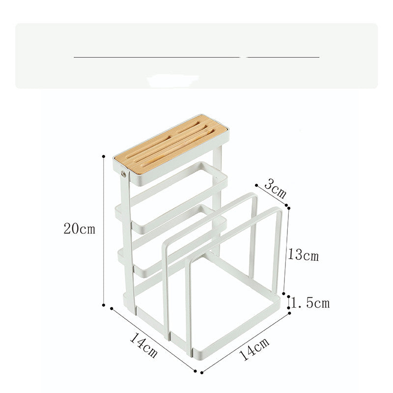 Messer- und Schneidebrettständer aus Holz | LuxeStyle