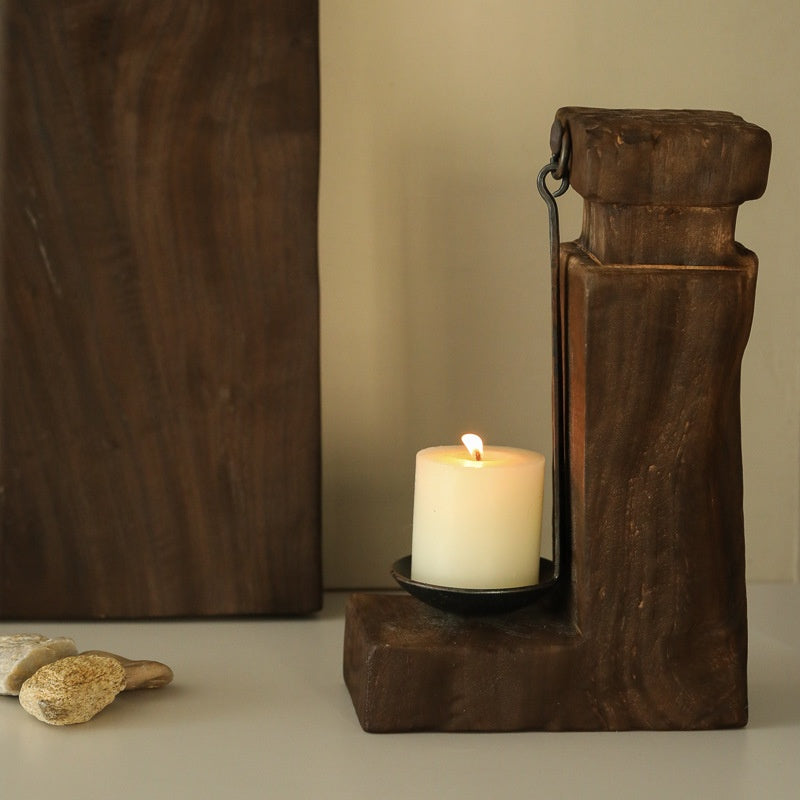Holzkerzenhalter Vintage – Bild 2 | LuxeStyle