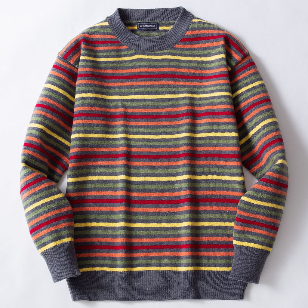 Slim-Fit Pullover mit Streifen – Bild 3 | LuxeStyle
