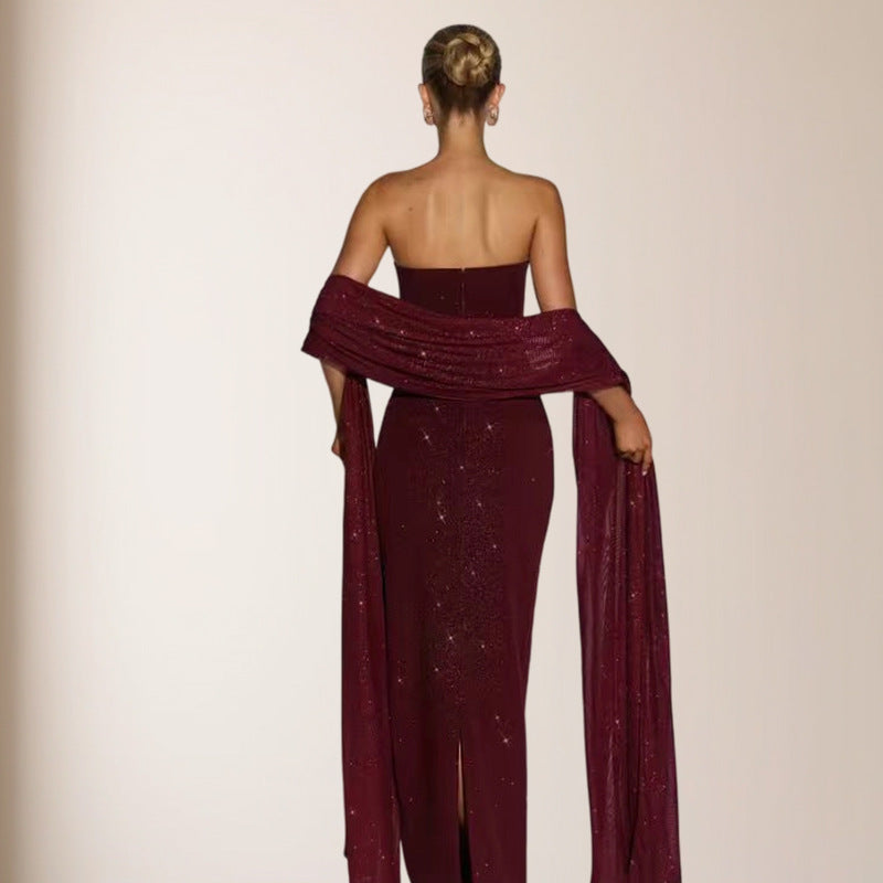 Pailletten Bandeau-Kleid, figurbetont – Bild 6 | LuxeStyle