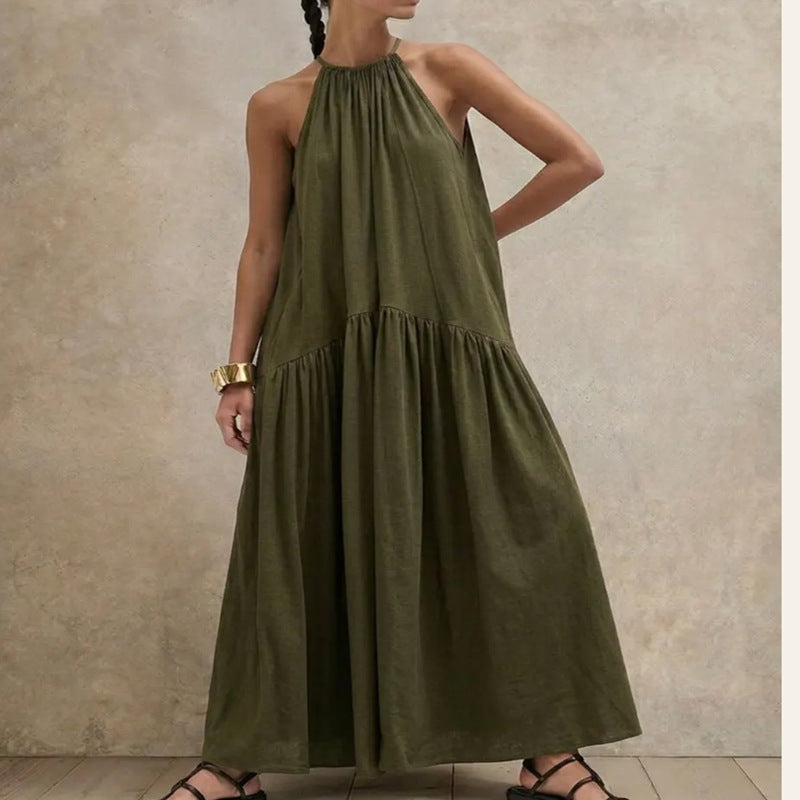 Halterneck Leinenkleid – Bild 3 | LuxeStyle