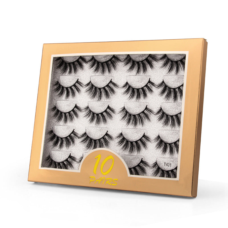 Künstliche 3D Nerz-Wimpern, handgemacht, 10 Paar