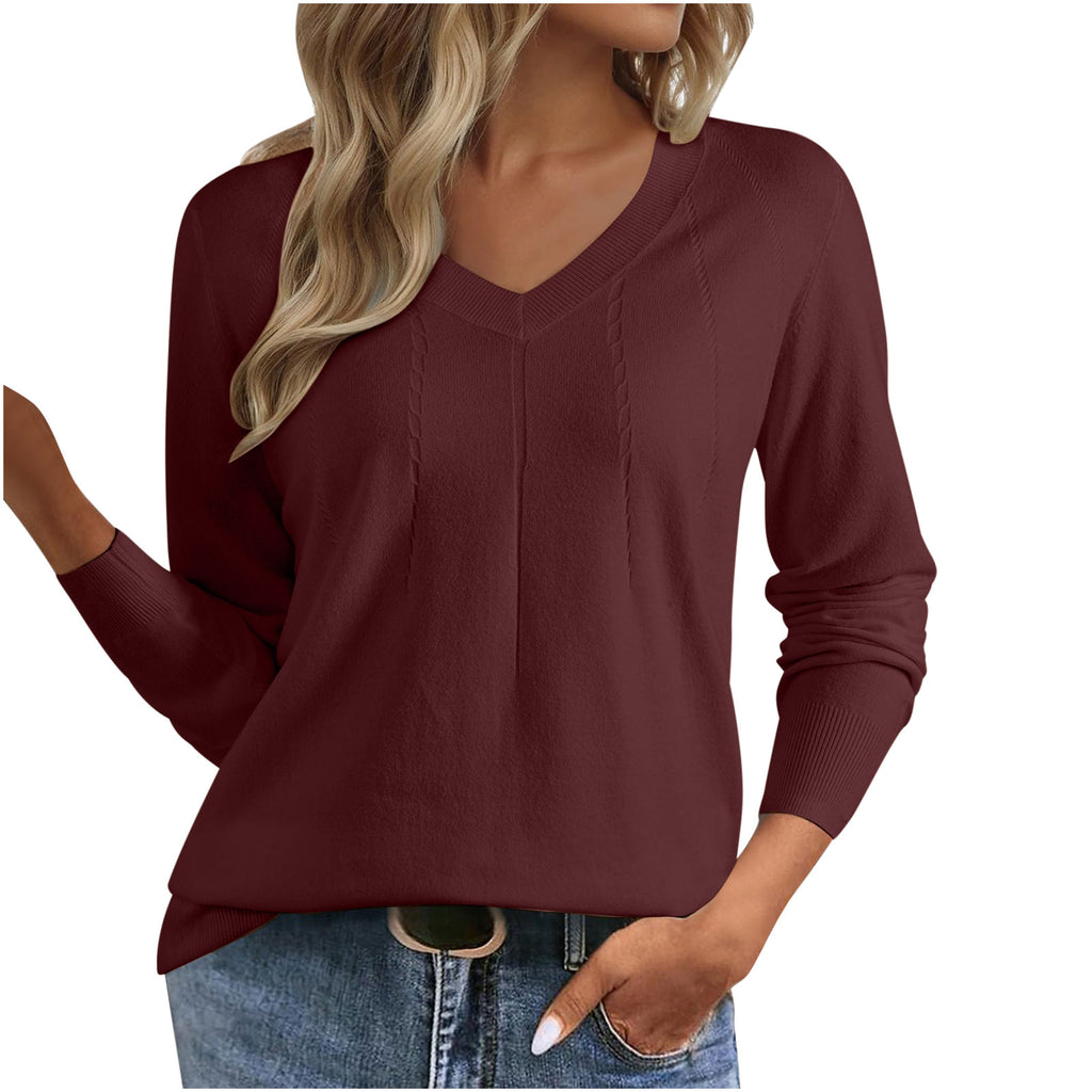 V-Ausschnitt Pullover Slim Fit
