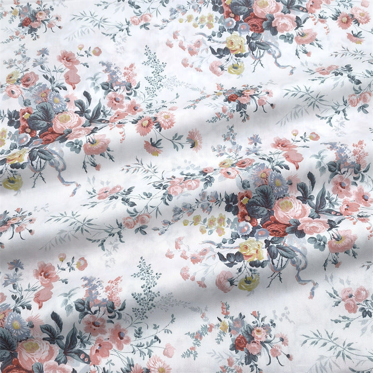 Baumwoll-Twill Stoff mit Pfingstrosen-Muster – Bild 3 | LuxeStyle