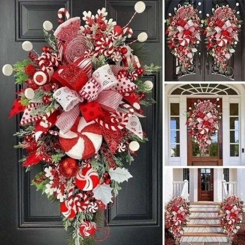 Weihnachtskranz Zuckerstangen-Baum Girlande – Bild 5 | LuxeStyle