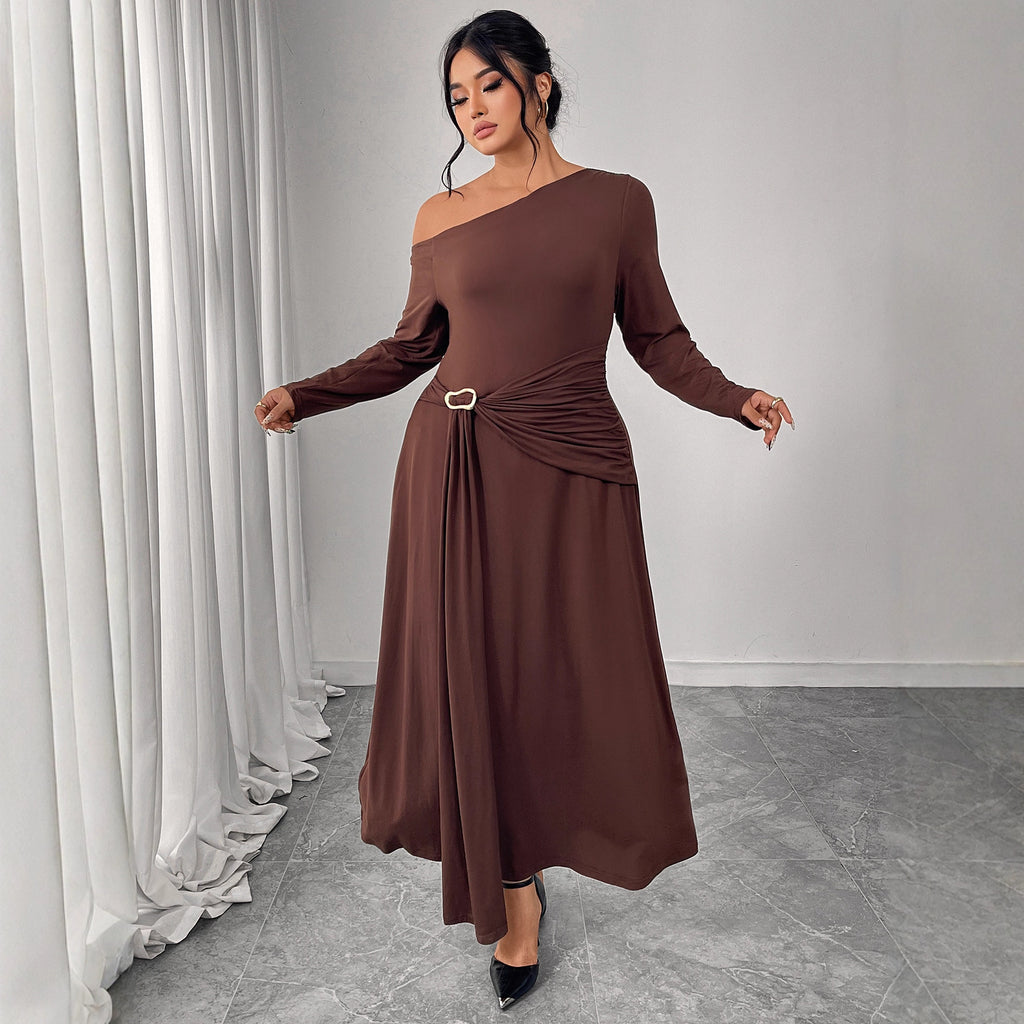 Off Shoulder Longsleeve Kleid
