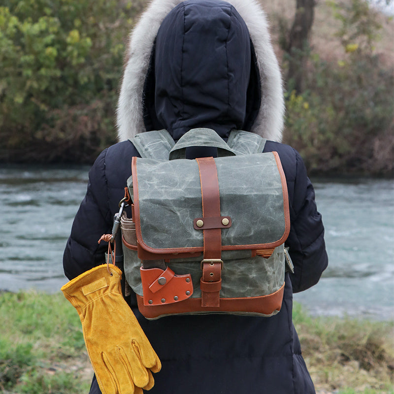 Retro Canvas Rucksack 20L – Bild 3 | LuxeStyle