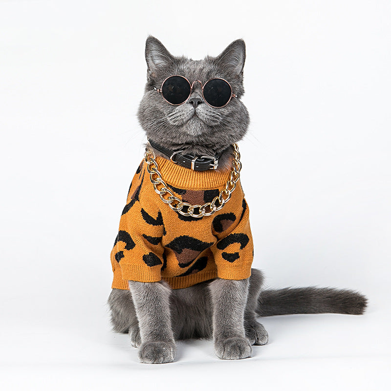 Wollpullover mit Leopardenmuster für Hunde – Bild 5 | LuxeStyle