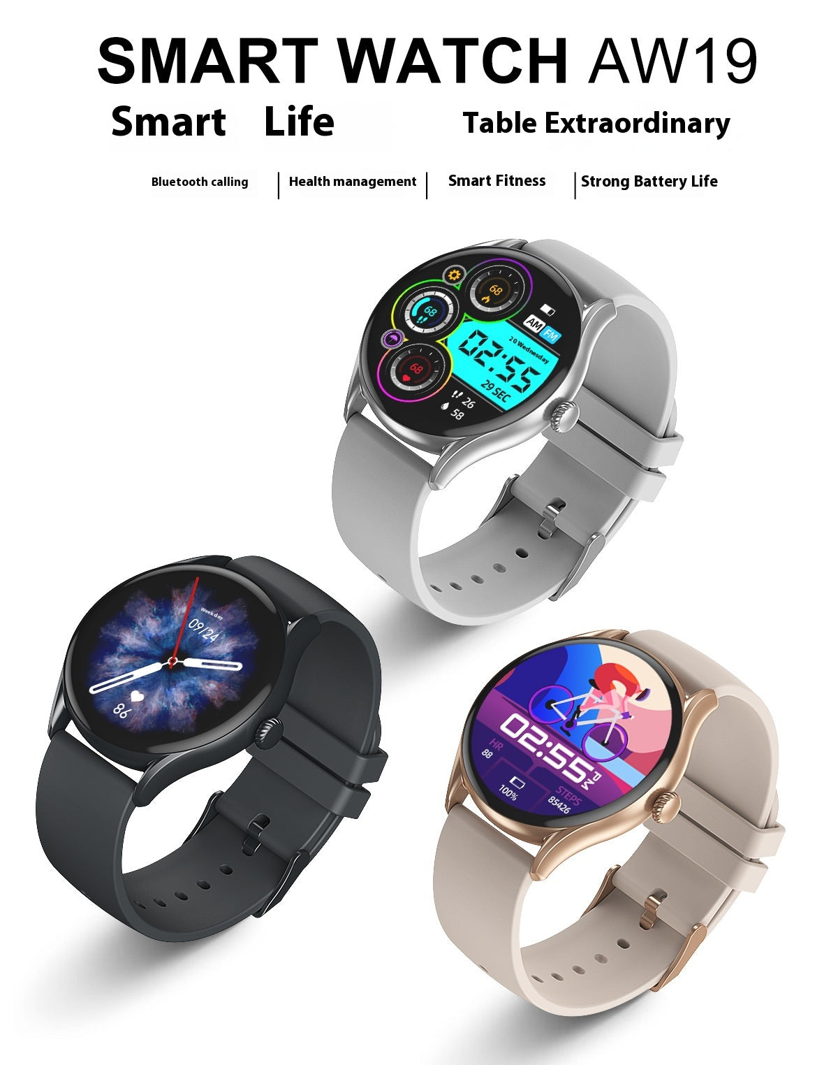 Smart-Armbanduhr mit Multi-Funktionen