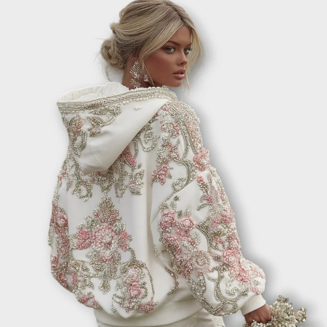 Damen Kapuzenpullover mit Streifenmuster