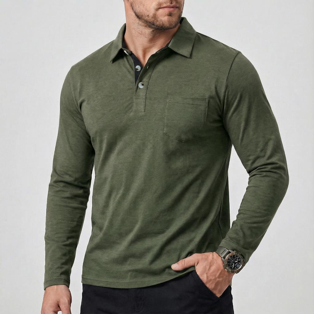 Slim Fit Pullover Herren – Baumwollmischung, Burgunderrot – Bild 2 | LuxeStyle