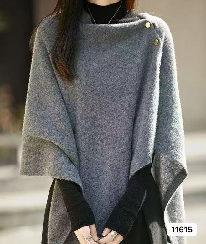 Strick-Cape-Schal für Damen