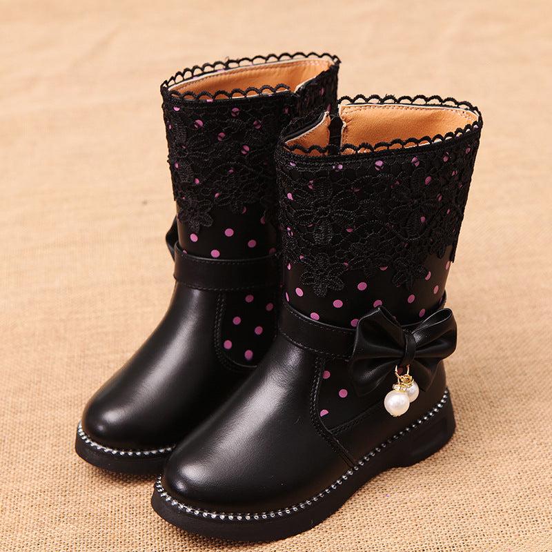 Mädchen-Winterschuhe mit Schleife – Bild 3 | LuxeStyle