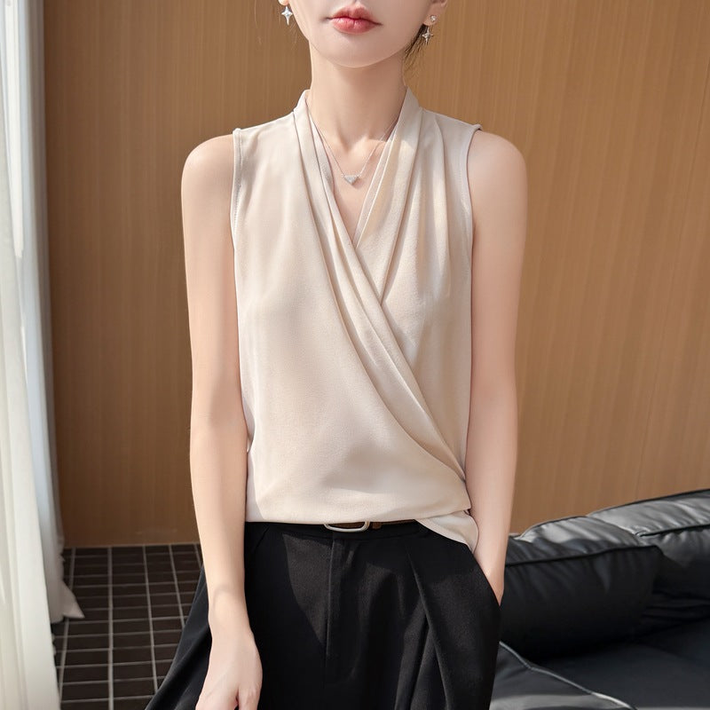 Elegantes Plisseetop mit Taillenschnürung