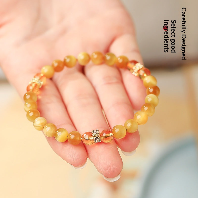 Tigerauge Citrin Armband