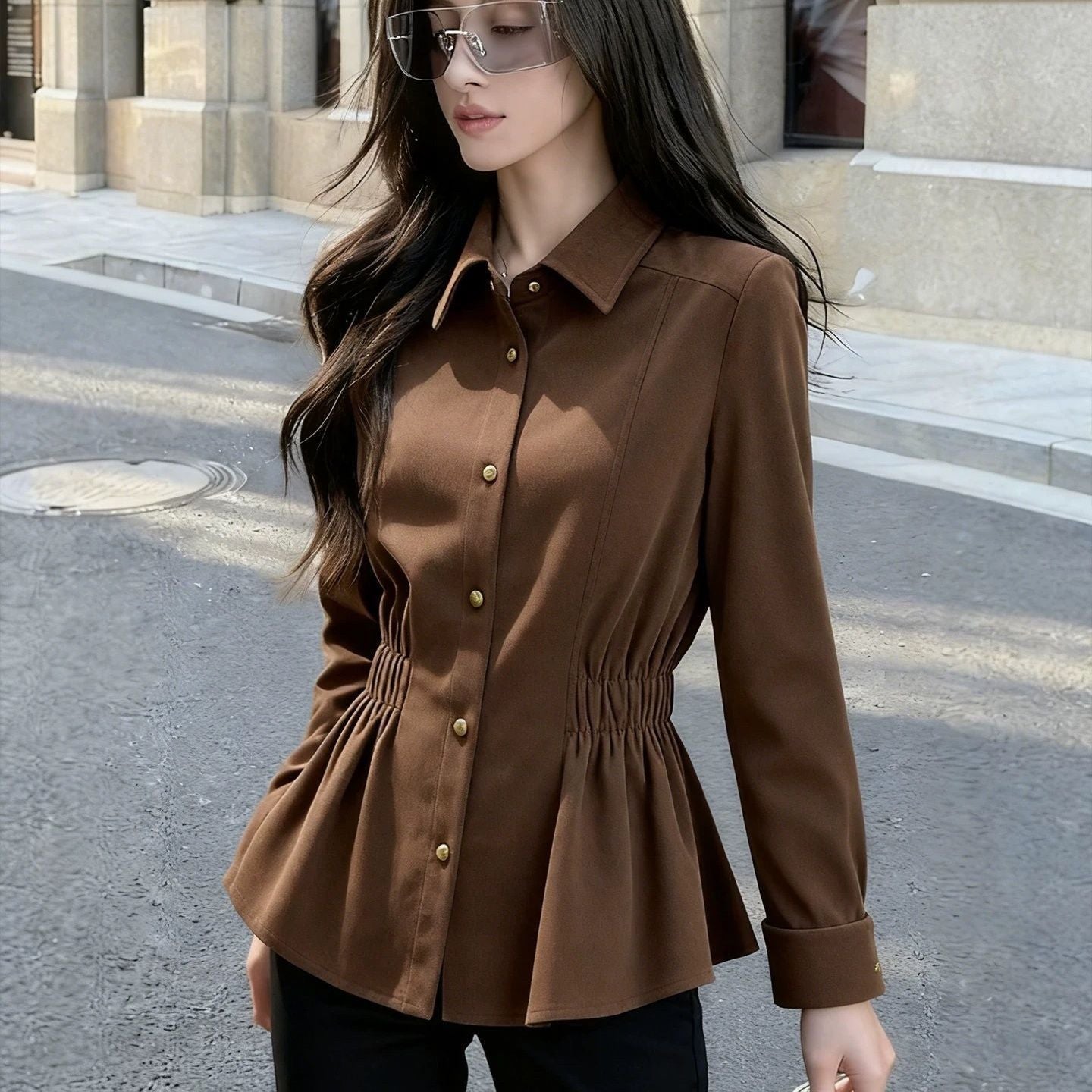 Elegante Bluse mit figurschmeichelnder Passform