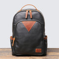 Retro Lederrucksack mit Farbkontrast – Bild 1 | LuxeStyle