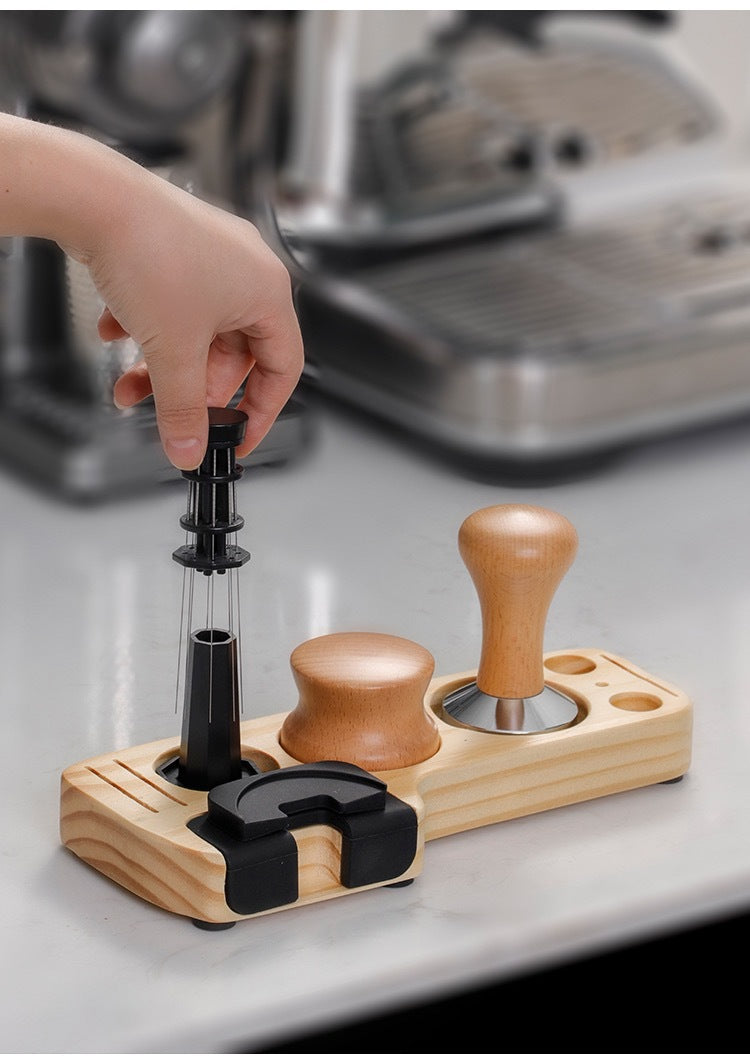 Universal Kaffeepress-Basis aus Buchenholz