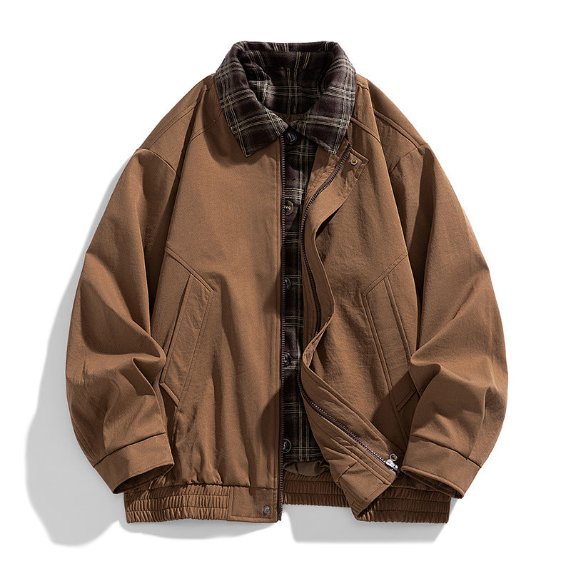 Herren Mantel im Retro-Stil mit Reverskragen