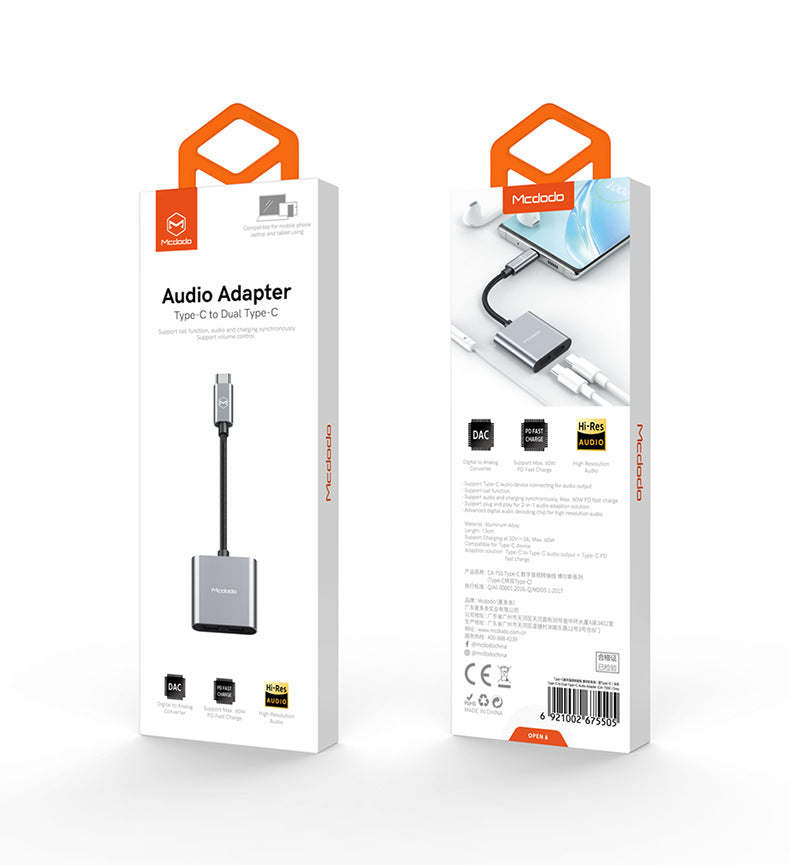USB-C Audio-Adapter 2-in-1 – Bild 7 | LuxeStyle